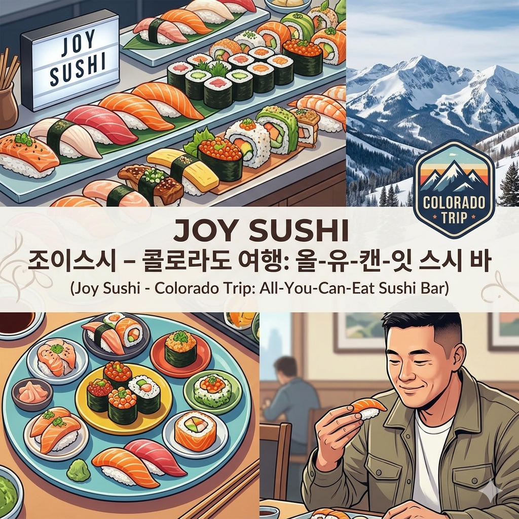 Joy Sushi 조이스시- all you can eat Sushi bar, 스시바, Colorado Trip
